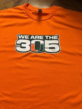 University of Miami Orange "We Are The 305" Graphic Tee